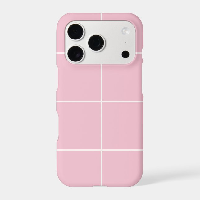 Minimal Color Grid Check Pattern Case-Mate iPhone Case (Back)