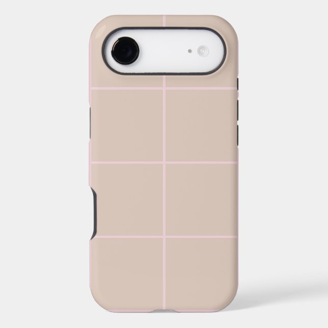 Minimal Color Grid Check Pattern Case-Mate iPhone Case (Back)