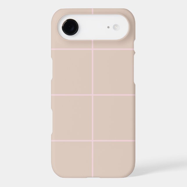 Minimal Color Grid Check Pattern Case-Mate iPhone Case (Back)