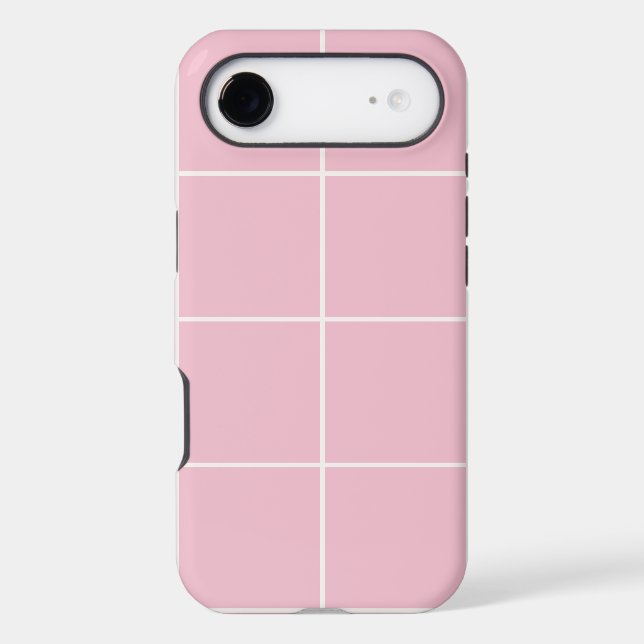 Minimal Color Grid Check Pattern Case-Mate iPhone Case (Back)