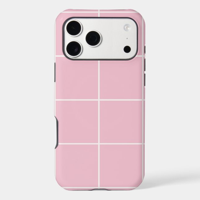 Minimal Color Grid Check Pattern Case-Mate iPhone Case (Back)
