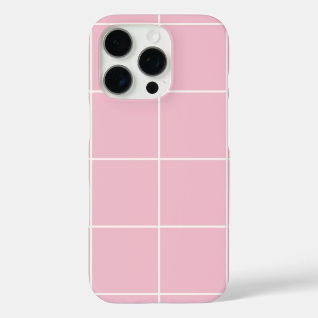 Minimal Color Grid Check Pattern Case-Mate iPhone Case (Back)