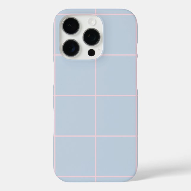 Minimal Color Grid Check Pattern Case-Mate iPhone Case (Back)