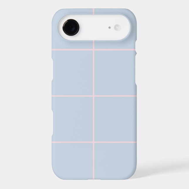 Minimal Color Grid Check Pattern Case-Mate iPhone Case (Back)