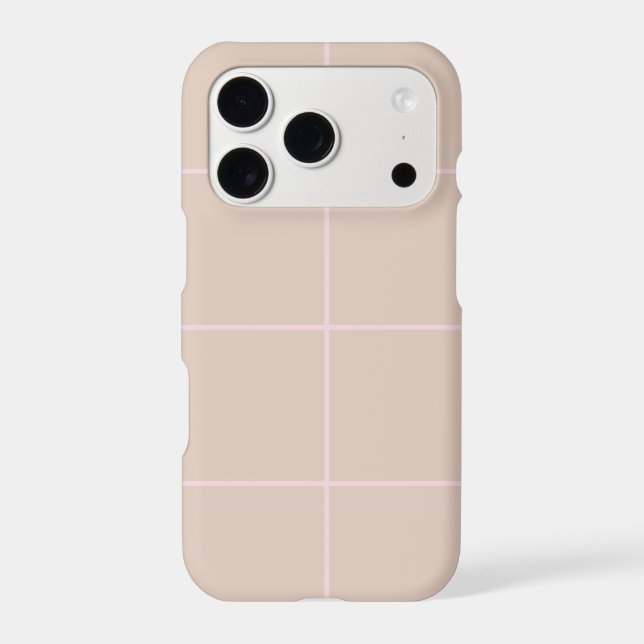 Minimal Color Grid Check Pattern iPhone Case (Back)