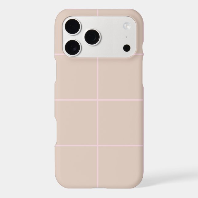 Minimal Color Grid Check Pattern iPhone Case (Back)
