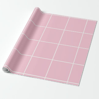 Minimal Color Grid Check Pattern Wrapping Paper