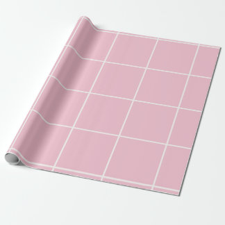 Minimal Color Grid Check Pattern Wrapping Paper