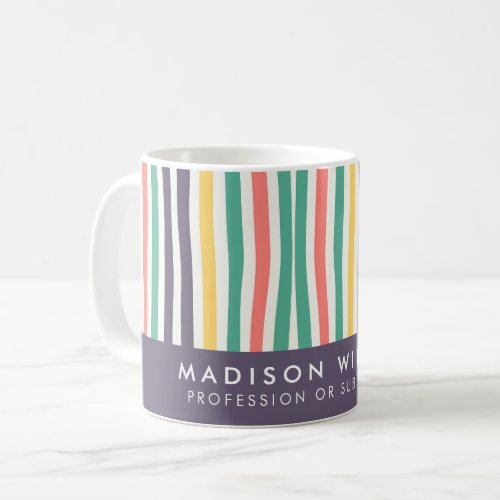 Minimal Colored Lines Coffee Mug