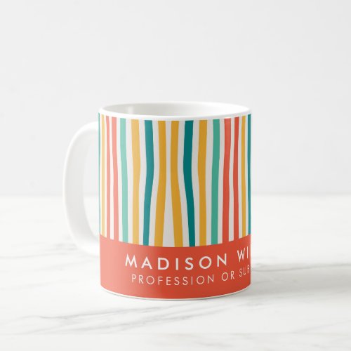 Minimal Colored Lines Coffee Mug