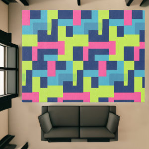 Minimal Colorful squares and rectangles Rug