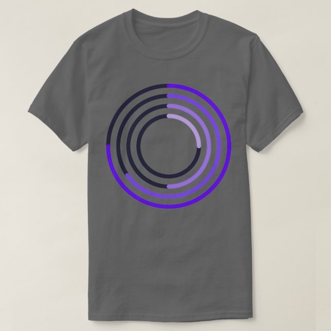Minimal Colorful Stacked Pie Chart T-Shirt (Design Front)