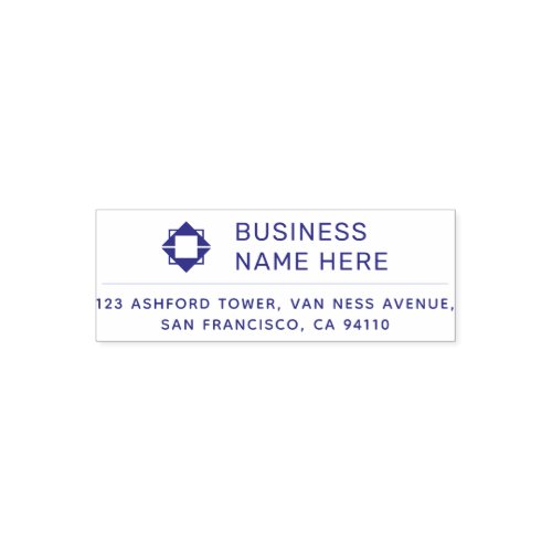 Minimal Company Logo Name Return Address Elegant Self_inking Stamp