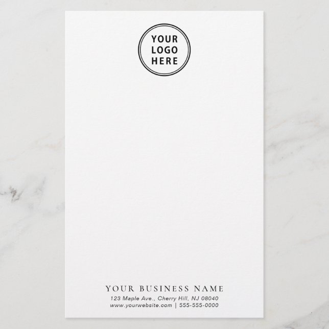 Minimal Company Logo Stationery (Front)