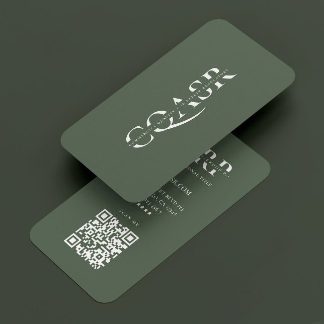 Minimal Company Lunar Green Professional Business Card (Minimal Company Lunar Green Professional Business Card
)