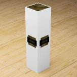 Minimal Conceptual Black White Gold Name Branding2 Wine Box<br><div class="desc">florenceK 
minimal conceptual luxury branding strategy</div>