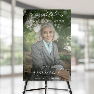 Minimal Congratulations On Your Retirement Photo Foam Board