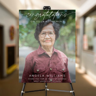 Minimal Congratulations On Your Retirement Photo Foam Board