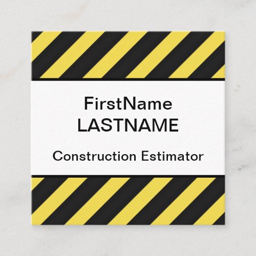 Minimal Construction Estimator Business Card