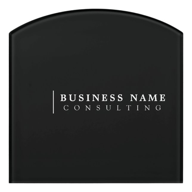 Minimal Consulting Company Modern Typography Door Sign (Contour Front)
