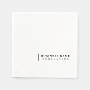 Minimal Consulting Company Modern Typography Napkins