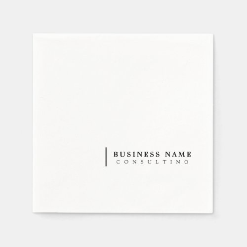Minimal Consulting Company Modern Typography Napkins