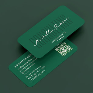 Minimal Consulting Professional Hunter Green Business Card