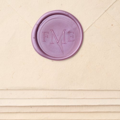 Minimal Contemporary Bold Monogram Modern Wedding Wax Seal Sticker