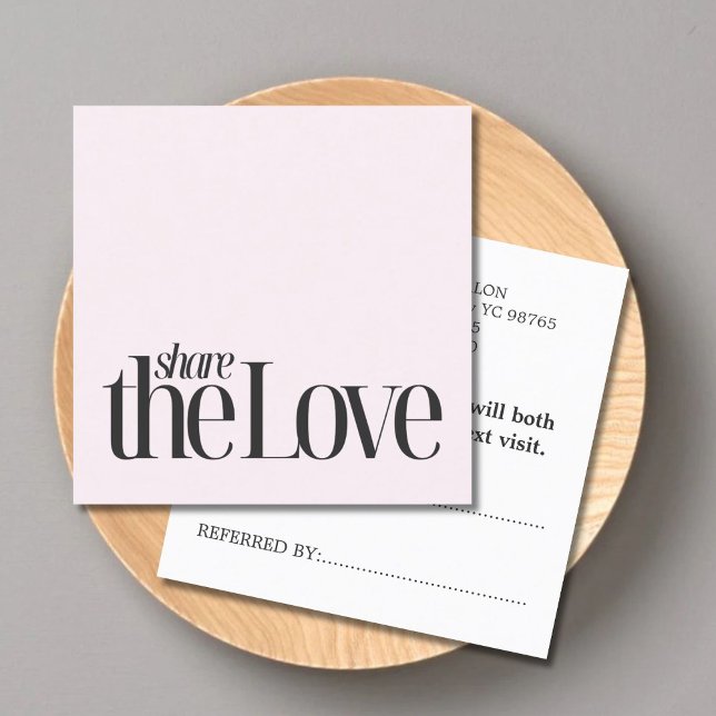 Minimal Cool Rose Bold Beauty Referral Card (Creator Uploaded)