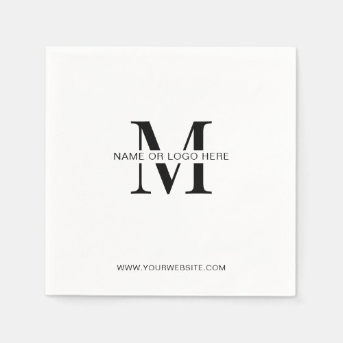 Minimal Corporate Event Business Logo Custom Napkins
