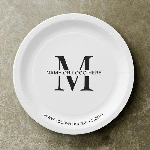 Minimal Corporate Event Business Logo Custom Paper Plates