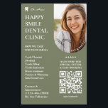 Minimal Cosmetic Dentist Dental Sage Green Flyer<br><div class="desc">Minimal Cosmetic Dentist Dental Sage Green Flyer</div>