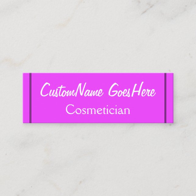 Minimal Cosmetician Business Card (Front)