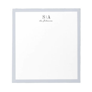 Minimal couples monogram personalized Stationery Notepad