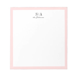 Minimal couples monogram personalized Stationery Notepad