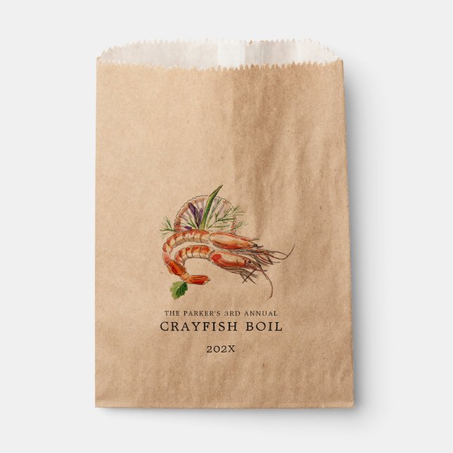 Minimal Crawfish Boil | Favor Bag (Front)