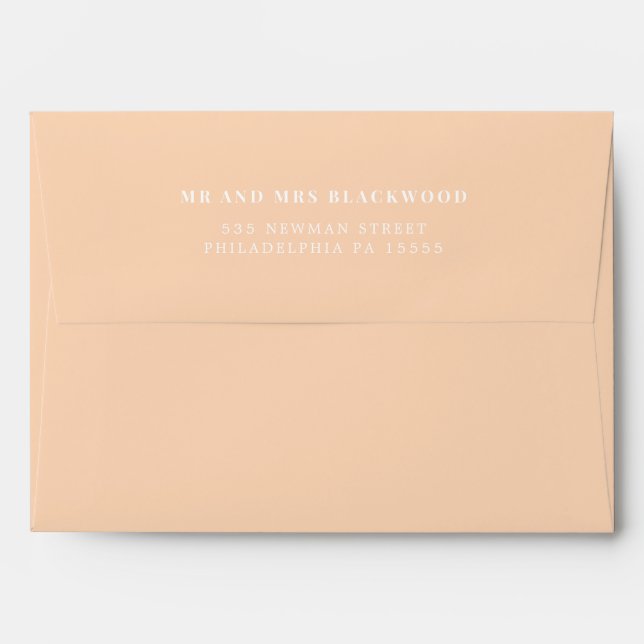 Minimal Cream Desert Return Address Envelope (Back (Top Flap))