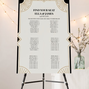 Minimal Cream Seating Chart Sign