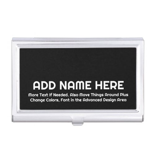 Minimal Create Your Own Make It Yours Custom Text Business Card Case
