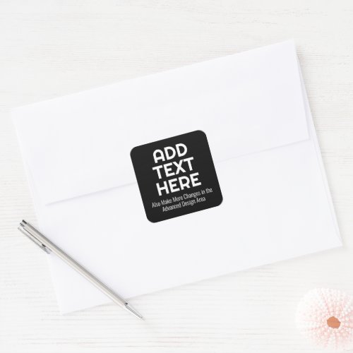 Minimal Create Your Own Make It Yours Custom Text Square Sticker