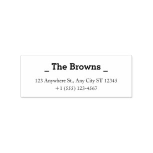 Minimal Custom Address Stamp Family Address Stamp