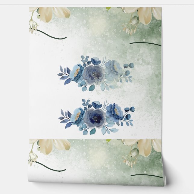 Minimal Custom Blue Color  Wallpaper (Unrolling)