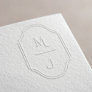 Minimal Custom Couple's Wedding Monogram Crest Embosser