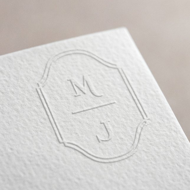 Minimal Custom Couple's Wedding Monogram Crest Embosser (Creator Uploaded)