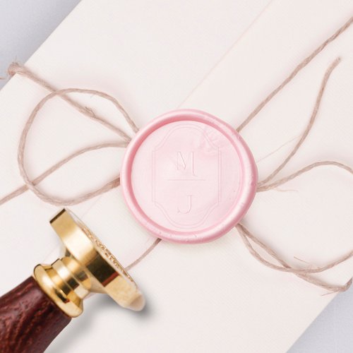 Minimal Custom Couples Wedding Monogram Crest Wax Wax Seal Stamp