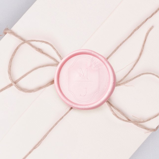 Minimal Custom Couple's Wedding Monogram Crest Wax Wax Seal Sticker (Minimal Custom Couple's Wedding Monogram Crest Wax Wax Seal Sticker)