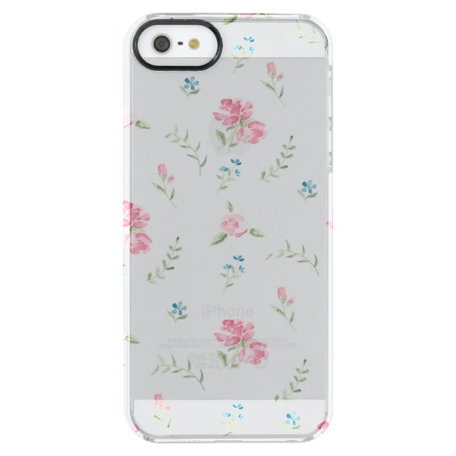 Minimal Custom Floral Photo Uncommon iPhone Case (Back)