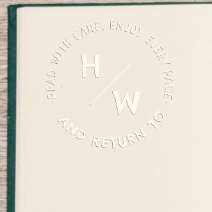 Minimal Custom Initials Book Embosser