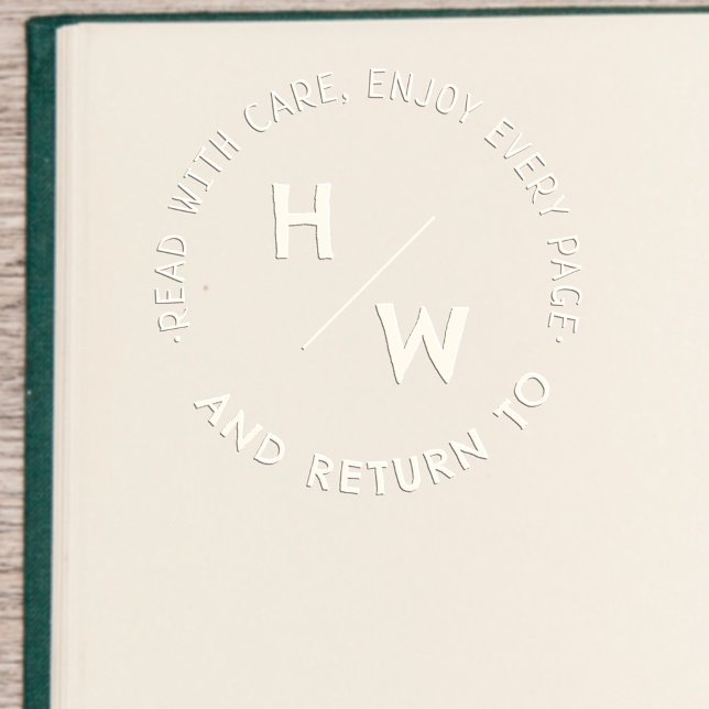 Minimal Custom Initials Book Embosser (Creator Uploaded)