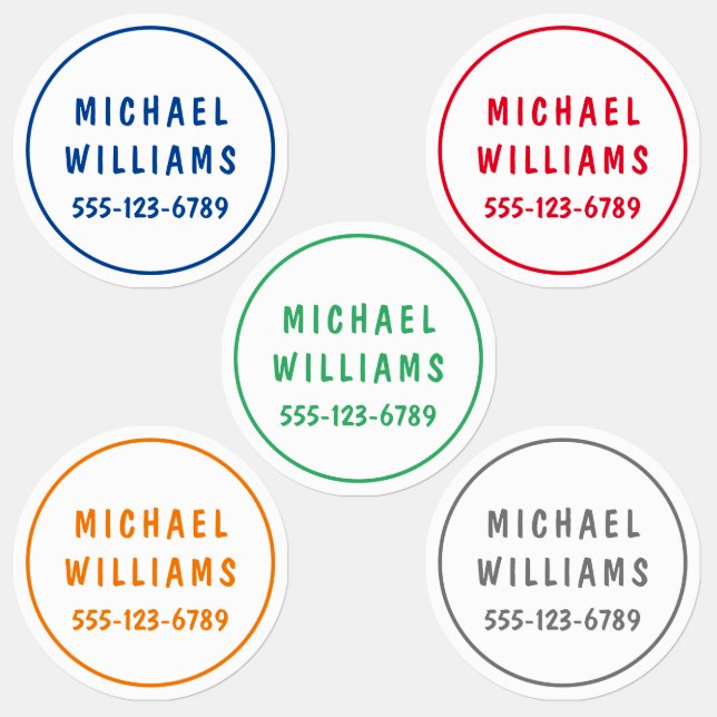 Minimal Custom Modern Personalized Boy Name Set Labels (Group)